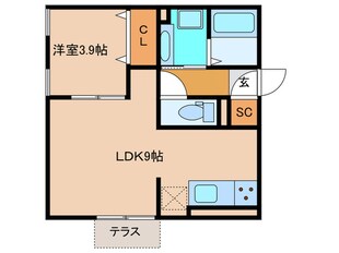 スカイコート　Ⅰ－Ａの物件間取画像